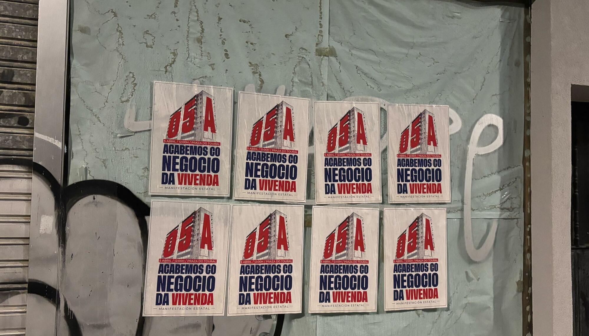 Cartel Manifestación Vivenda Compostela